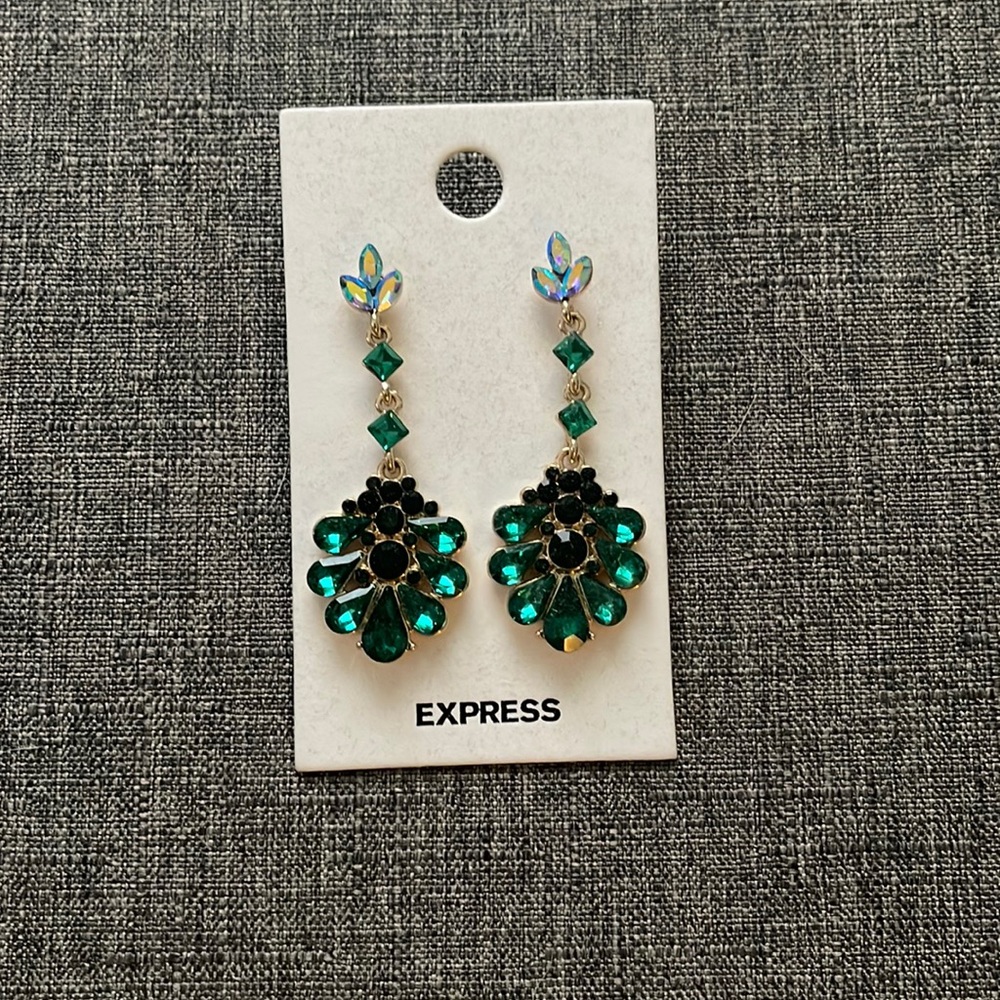 Express Green Drop earrings